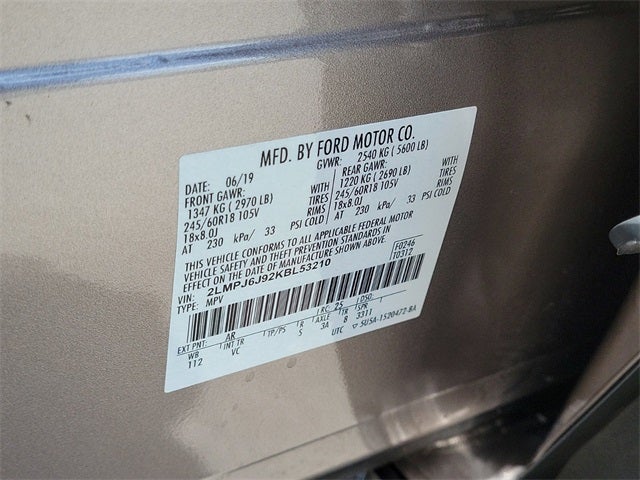 2019 Lincoln Nautilus Standard