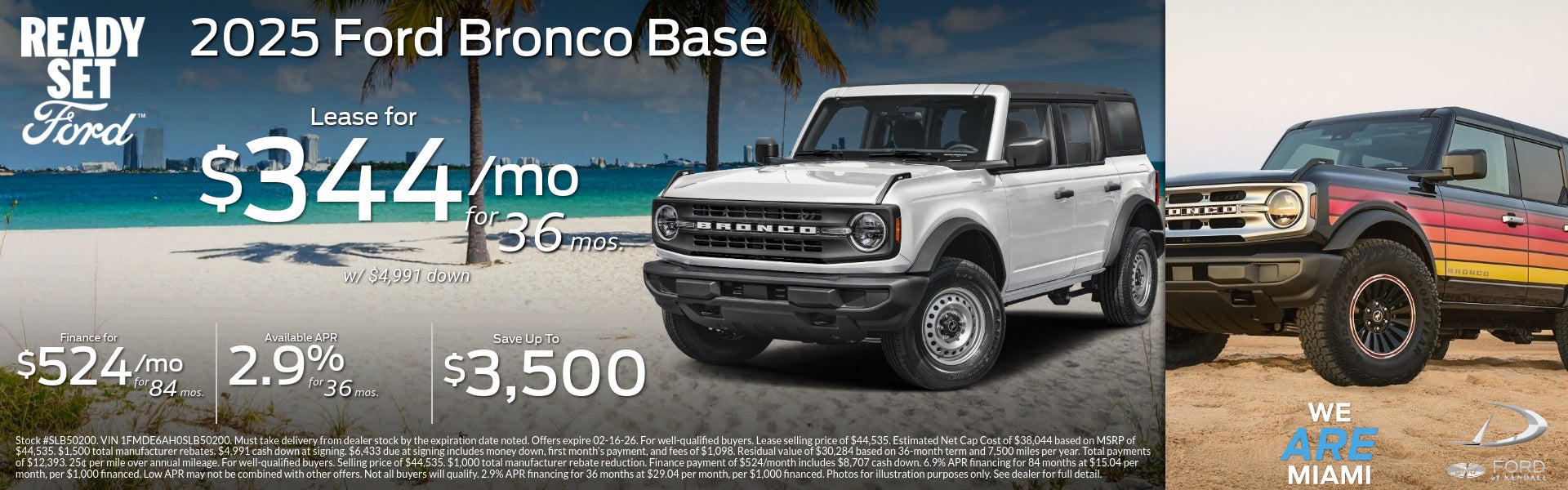 New Ford Bronco Special Offer