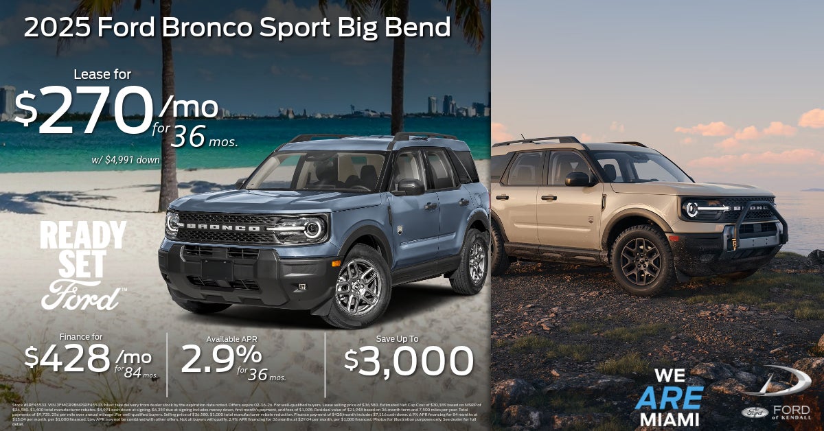 New Ford Bronco Sport Special Offer
