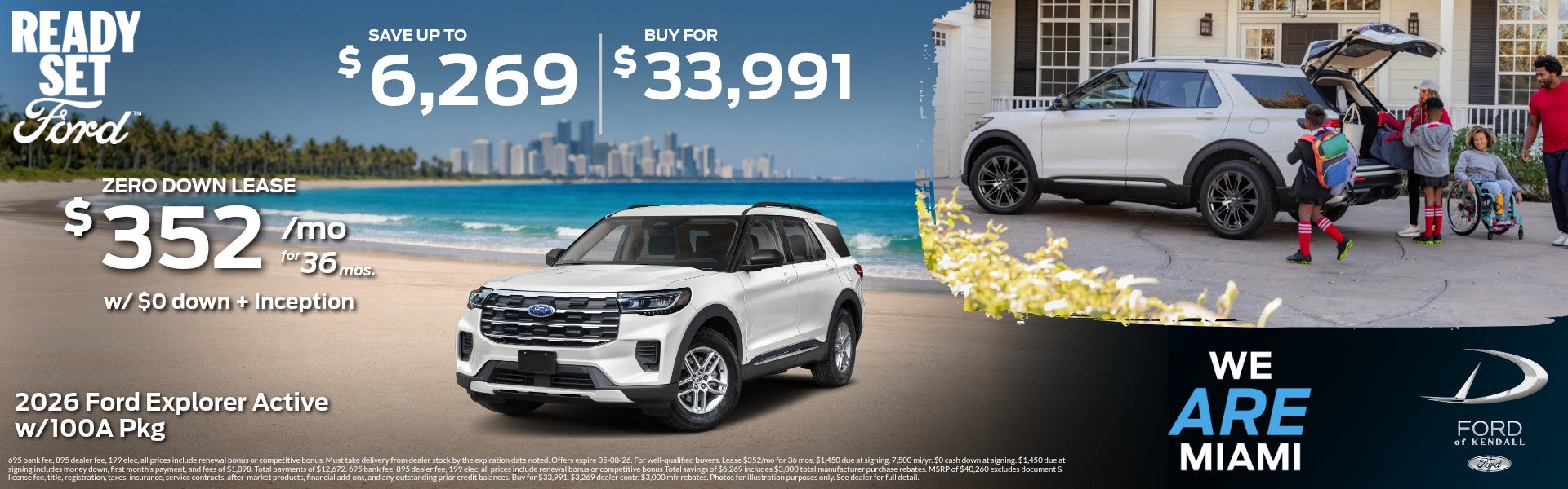 Ford of Kendall 2026 Ford Explorer Active w/100A Pkg: 3 Offe